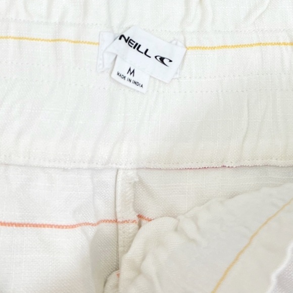 NWT O’Neill Alden Pull On Striped Shorts White/Multi - Picture 6 of 8